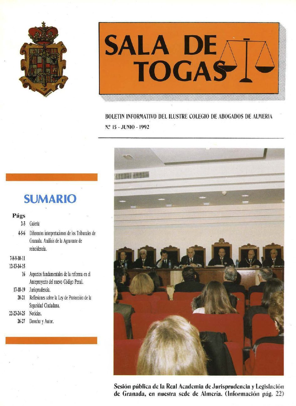 Portada del número 15, Junio 1992