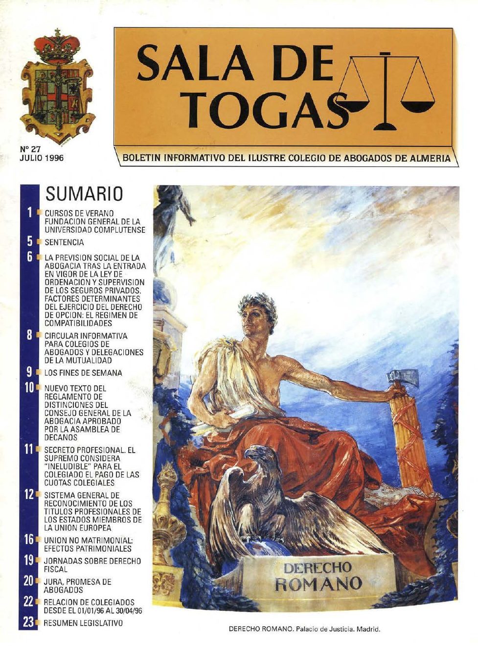 Portada del número 27, Julio 1996